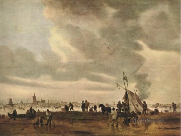 Jan van Goyen Painting - View of The Hague in Winter Jan van Goyen